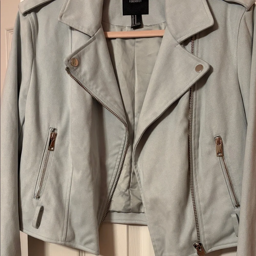 Forever 21 Suede Biker Jacket - Picture 3 of 8